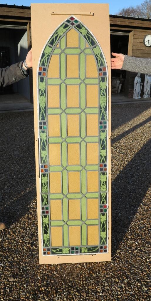 Gothic Arch Antique Stained Glass - 7189C