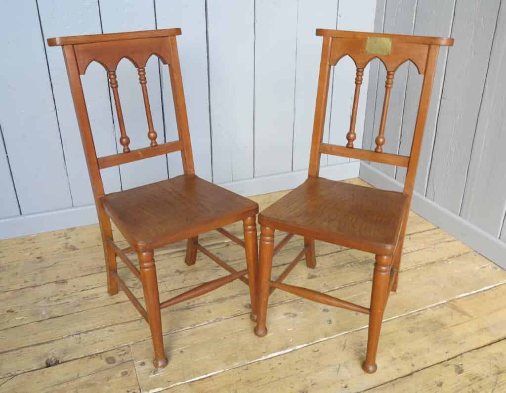 Primary Image - Pair of Oak Gothic Chairs