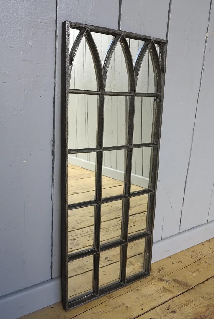Gothic Cast Iron Arched Victorian Mirror - 7231