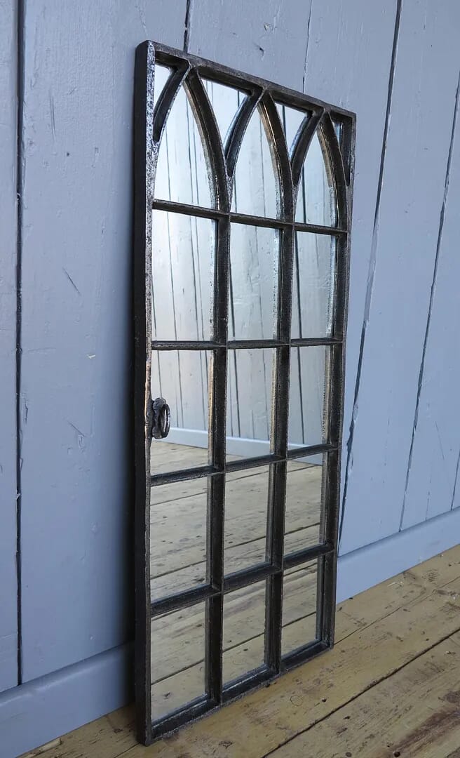 Cast Iron Victorian Gothic Mirror - 7235