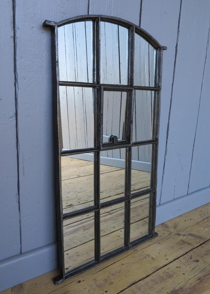 Vintage Cast Iron Curved Mirror - 7234