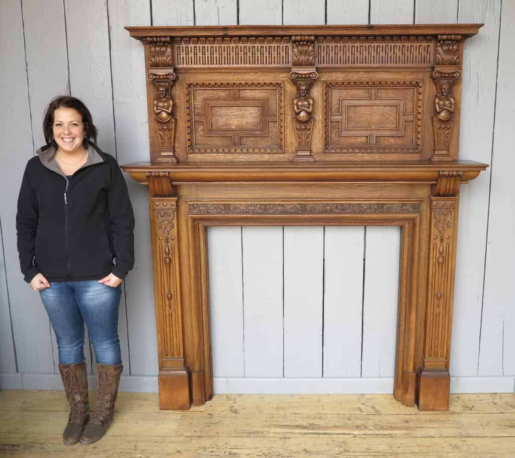 Primary Image - Hand Carved Victorian Oak Fire Surround