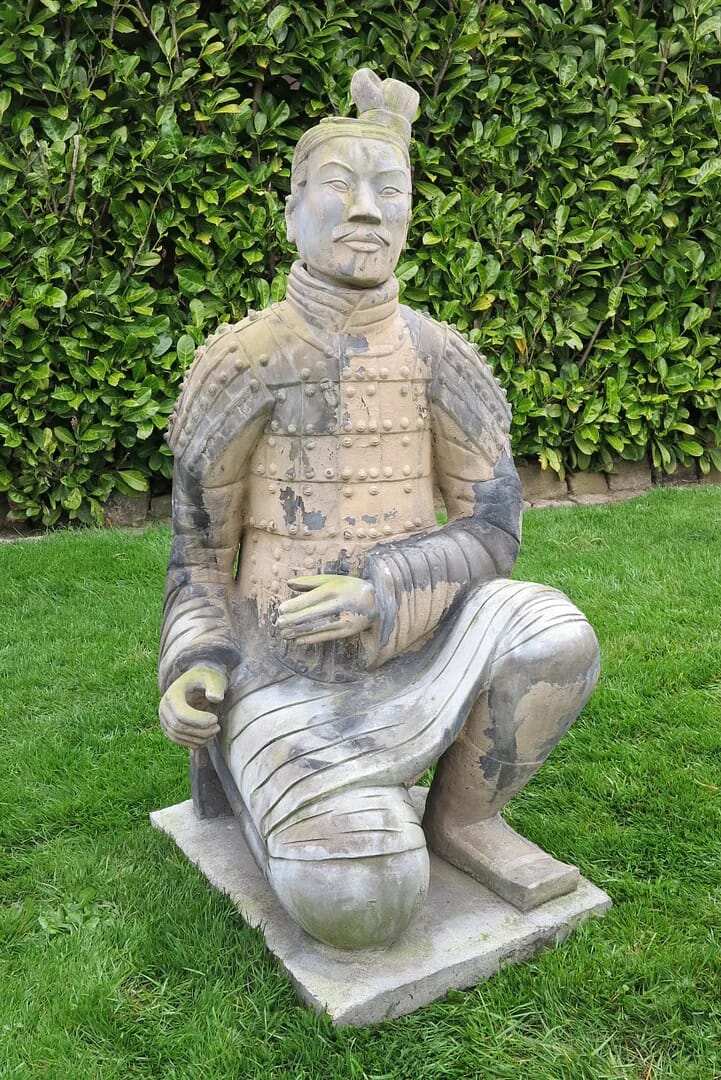 Large Terracotta Japanese Samurai Statue - 7281