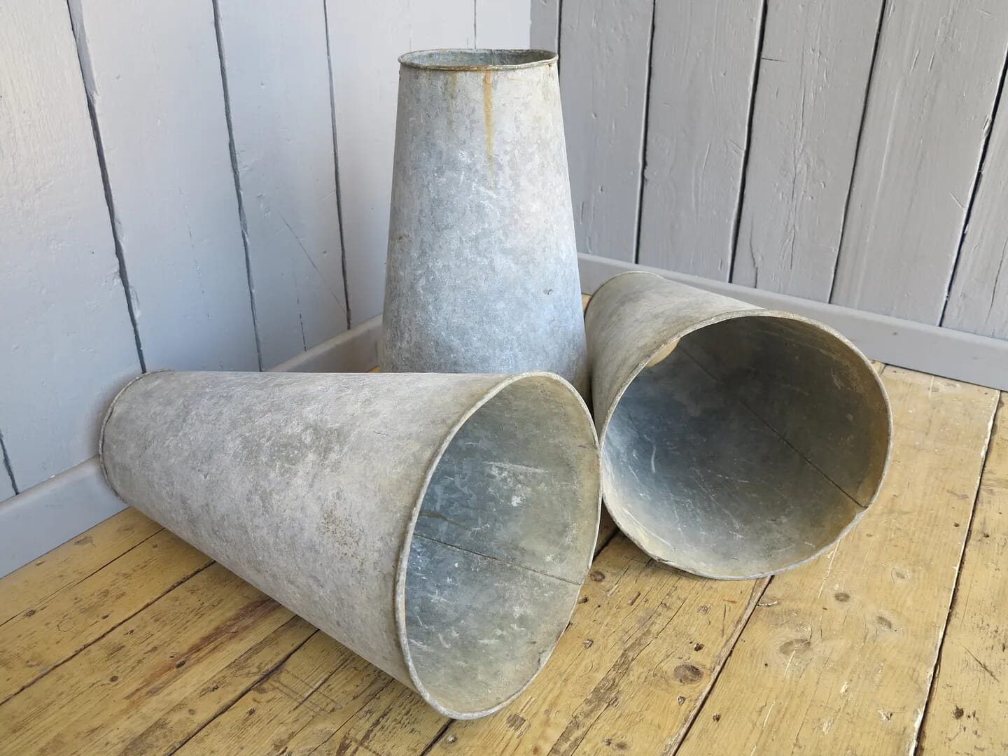 Set of Three Galvanised Rhubarb Forcers - 7309