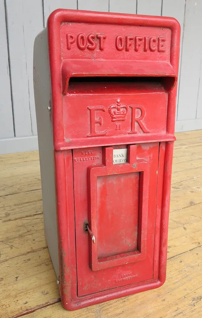 Arch Back Royal Mail Post Box With Cage - 6871