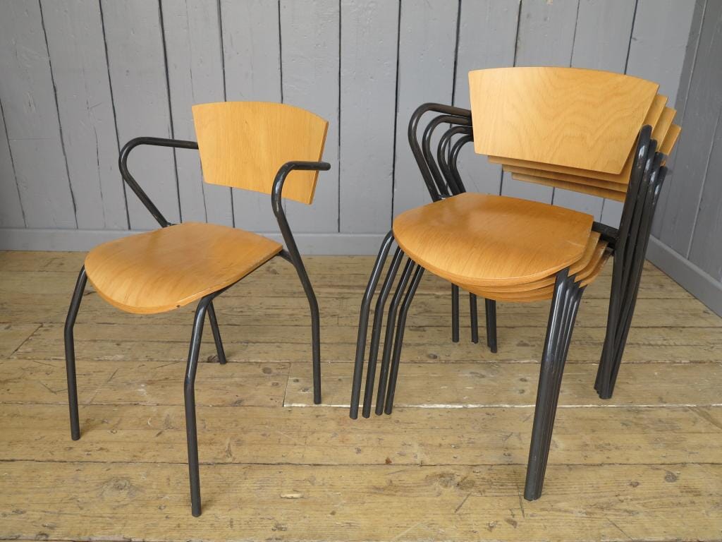 Vintage Tubular Steel Stacking Chairs - 7316