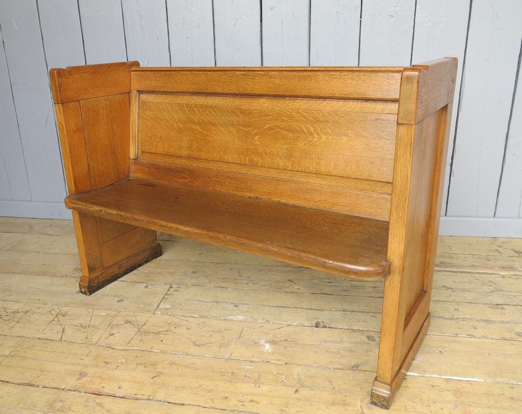 Solid Oak Victorian Traditional Church Pew - 7313