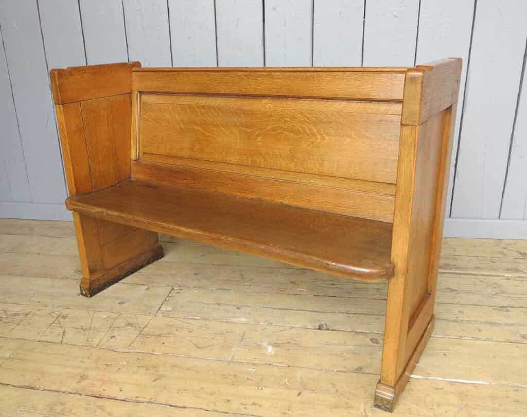Primary Image - Antique Solid Oak Church Pew