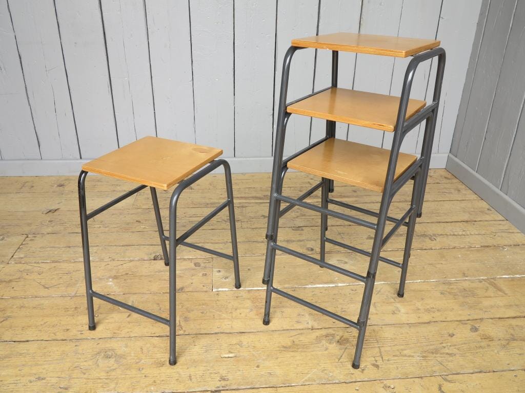 Tubular Steel Stacking Stools - 7317