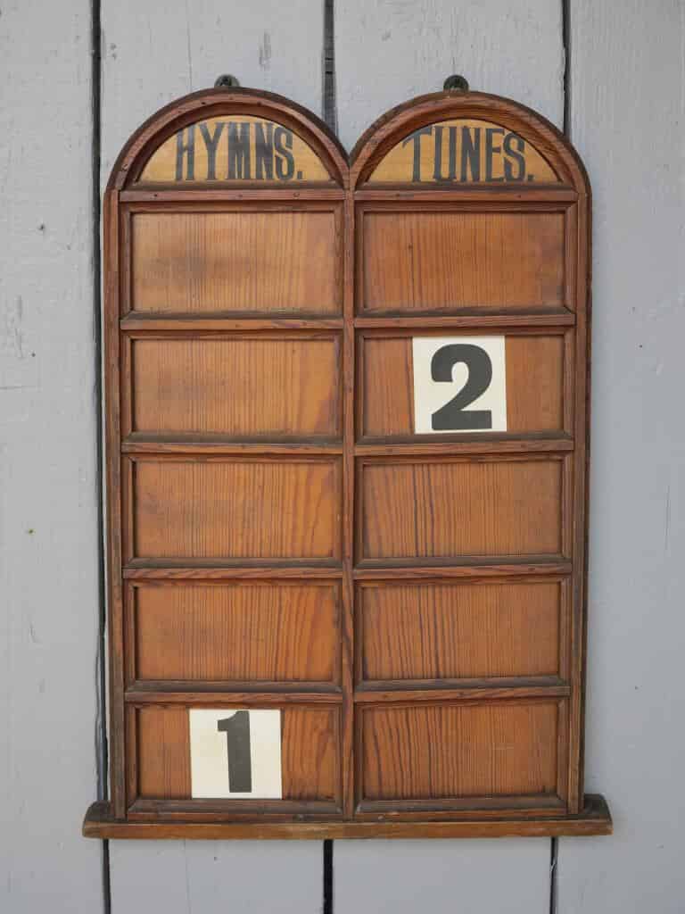 Primary Image - Victorian Pitch Pine Double Church Hymn Board