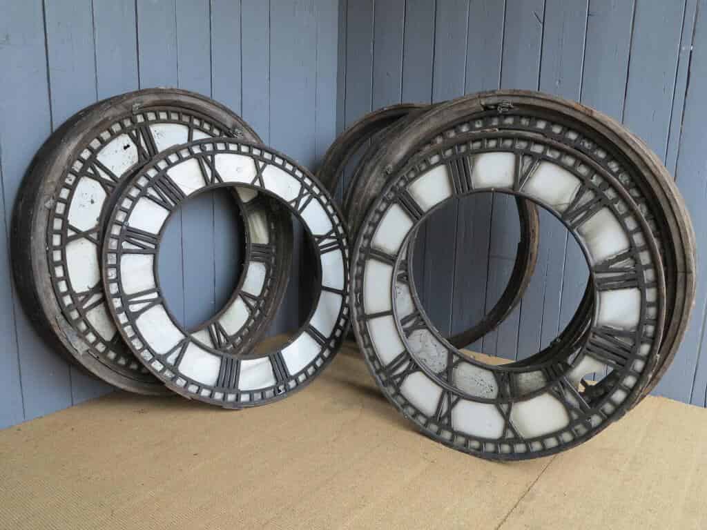 Primary Image - Antique Cast Iron Clock Faces with Wooden Frames