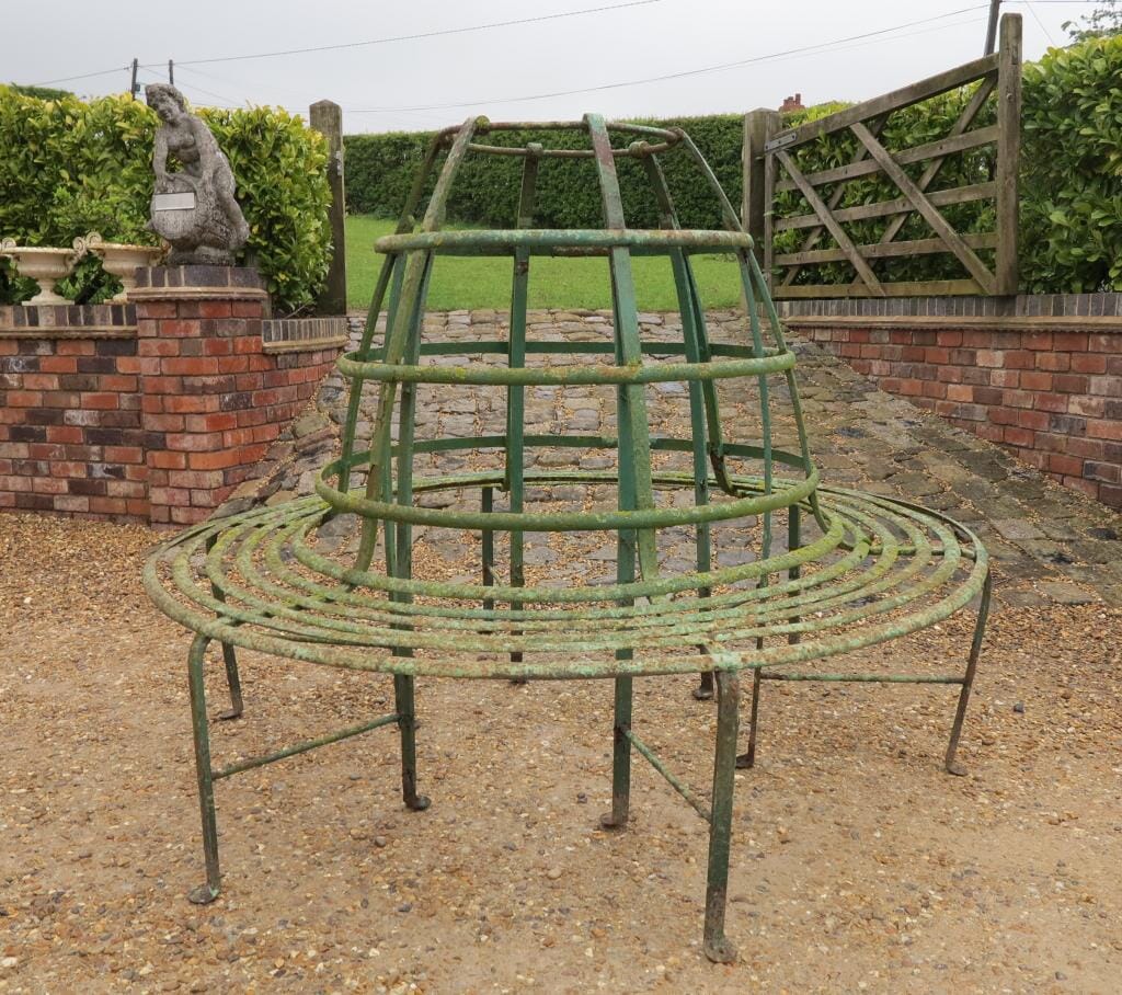Large Wrought Iron Victorian Round Tree Seat  - 7369