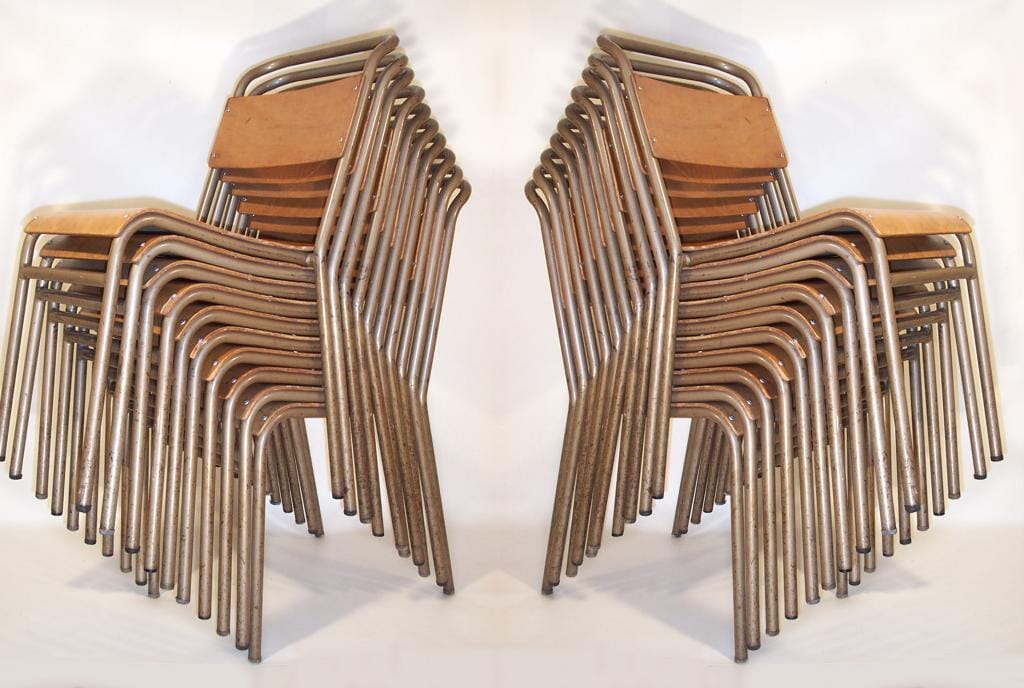 Remploy Tubular Steel Stacking Chairs - 7361