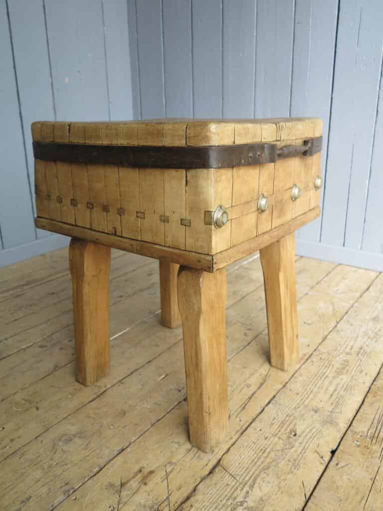 Primary Image - Antique Butchers Kitchen Chopping Block