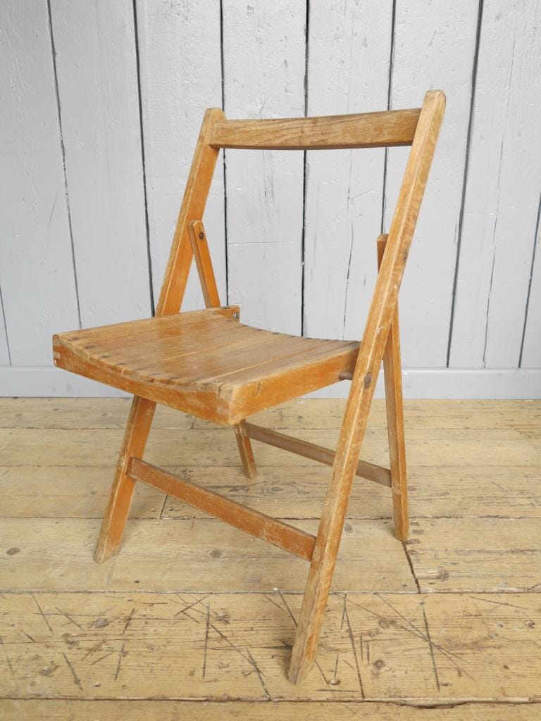 Antique Folding Slatted Chairs - 7377