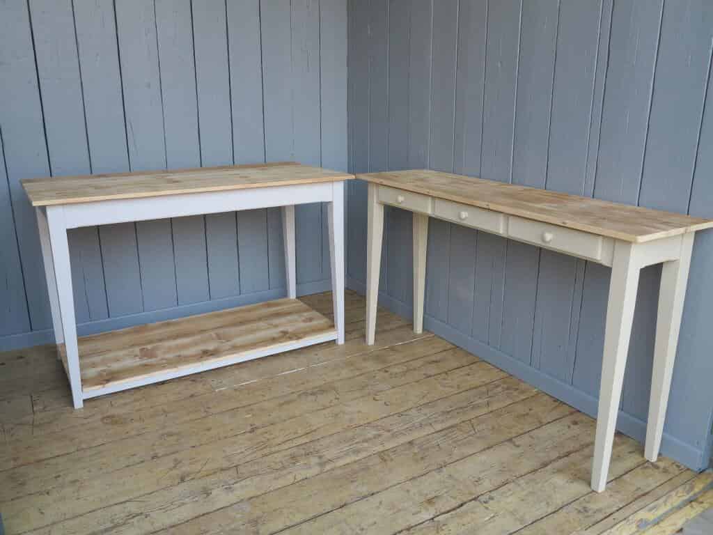 Primary Image - Reclaimed Pine Scrub Top Farmhouse Console Tables