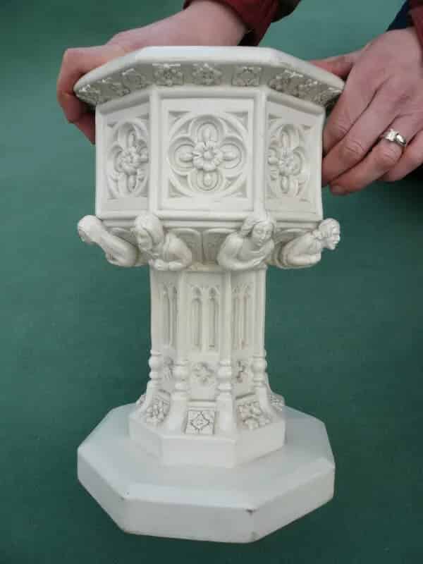 Miniature Travelling Church Font - 12 1/2" Tall