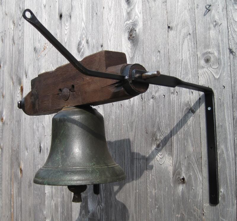 Wall Mounted Large Antique Bronze Calling Bell - 4969