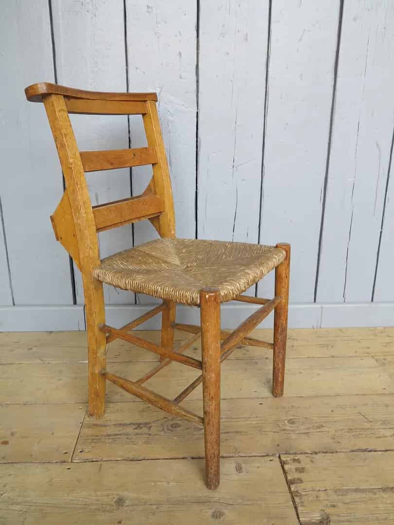 Primary Image - Rush Seated Antique Church Chairs With Book Holders