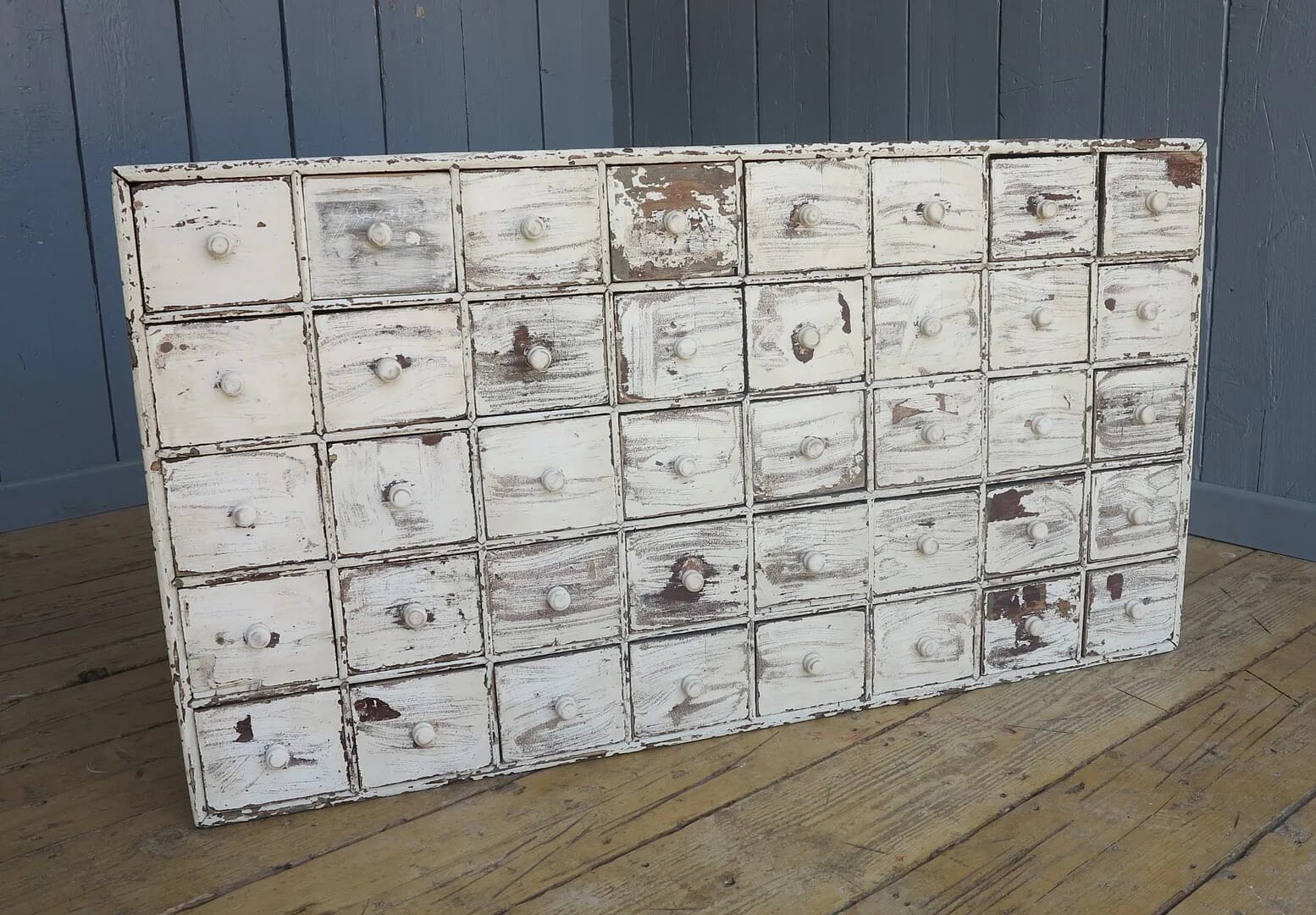 Victorian Distressed Chemist Shop Cabinet - 7409