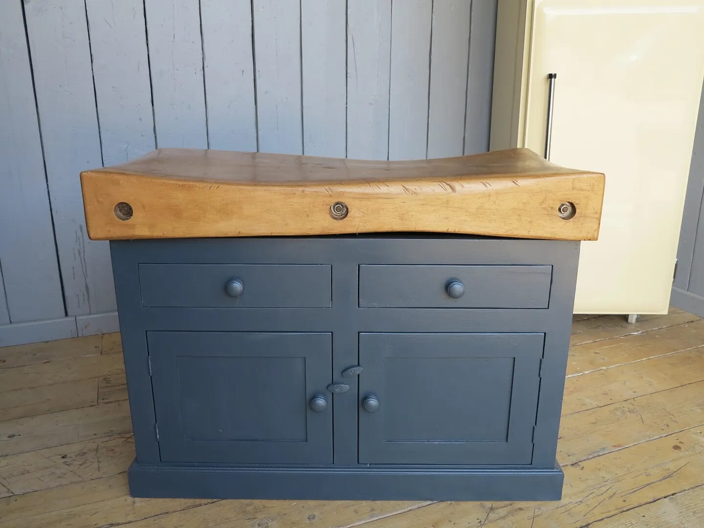 Butchers Chopping Block With 2 Drawers & 2 Cupboards - 115564