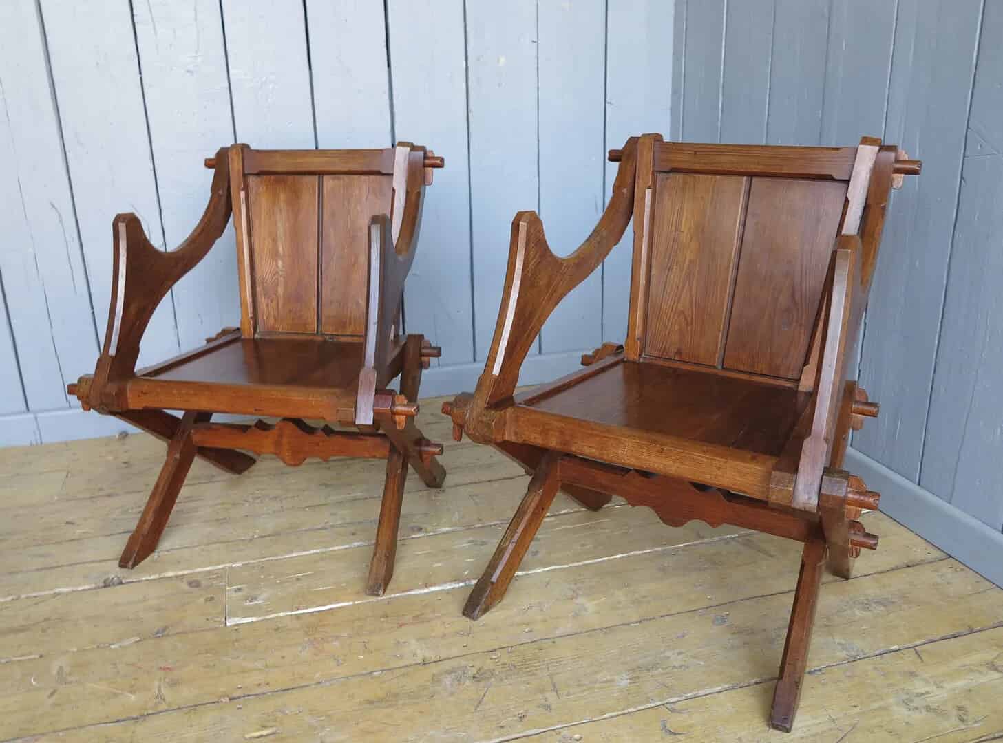 Primary Image - Pair of Antique Gothic Glastonbury Chairs