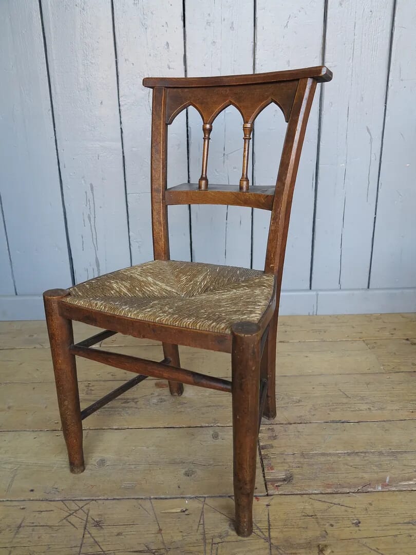 Rush Seated Church Chairs With Book Holder - 7500