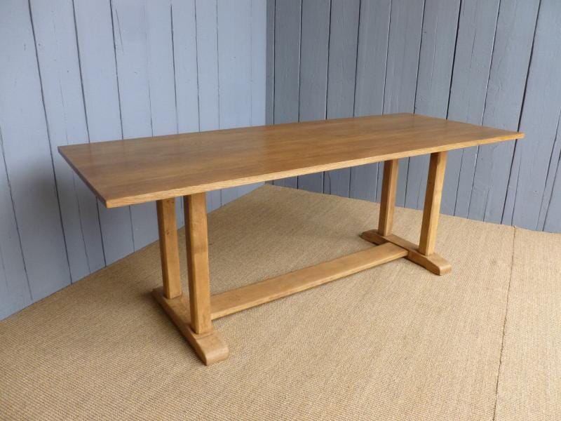 Solid Oak Antique Refectory Dining Table - 6715