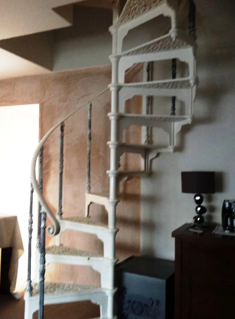 Cast Iron Spiral Staircase with Two Top Handrails - 7531
