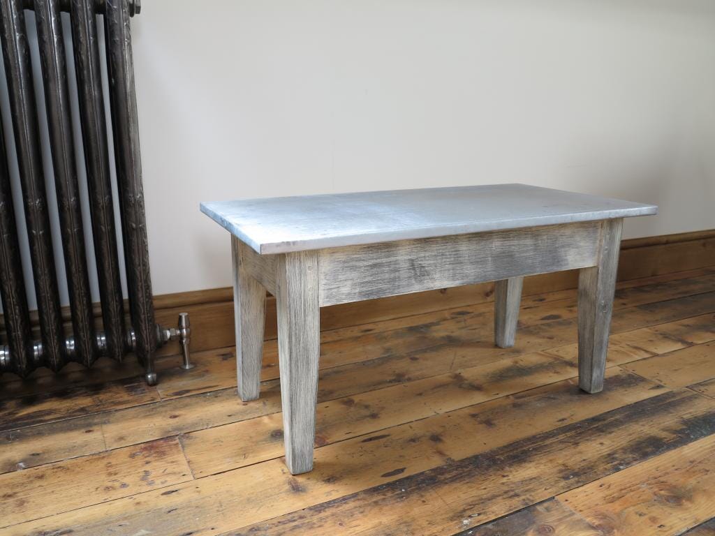 Distressed Antique Zinc Coffee Table - 6942