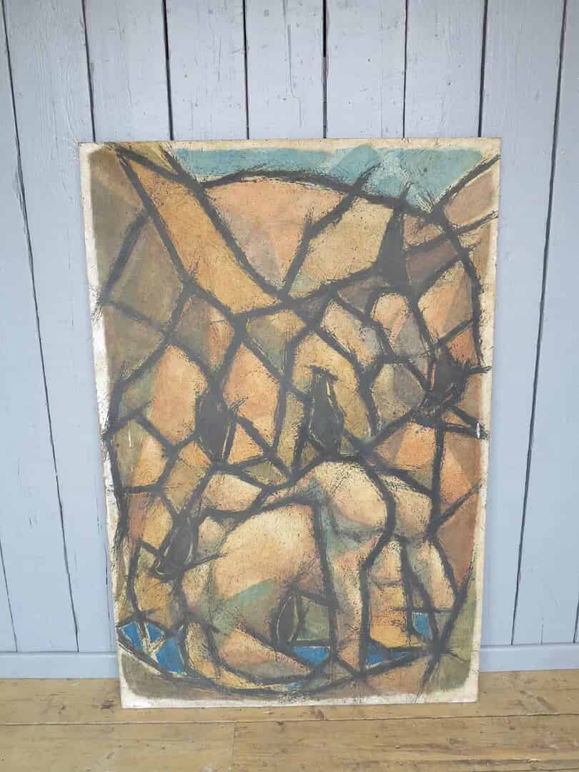 Primary Image - Large Wall Hanging Hand Painted Art Work