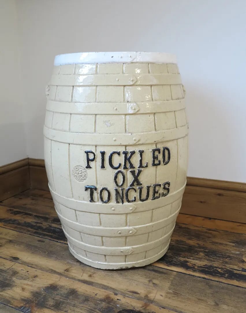 Victorian Large Pickled Ox Tongues Barrel - 7549