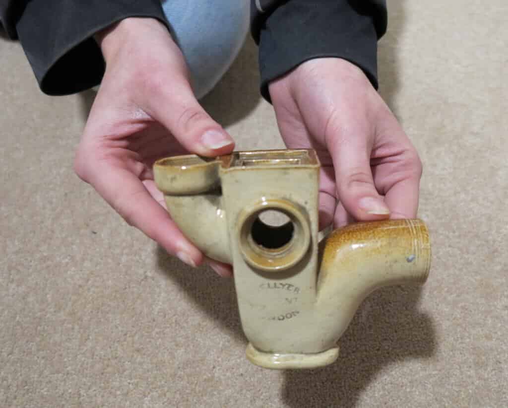 Primary Image - Lambeth & Doulton Miniature Square Gullie - Underground Clay Pipe