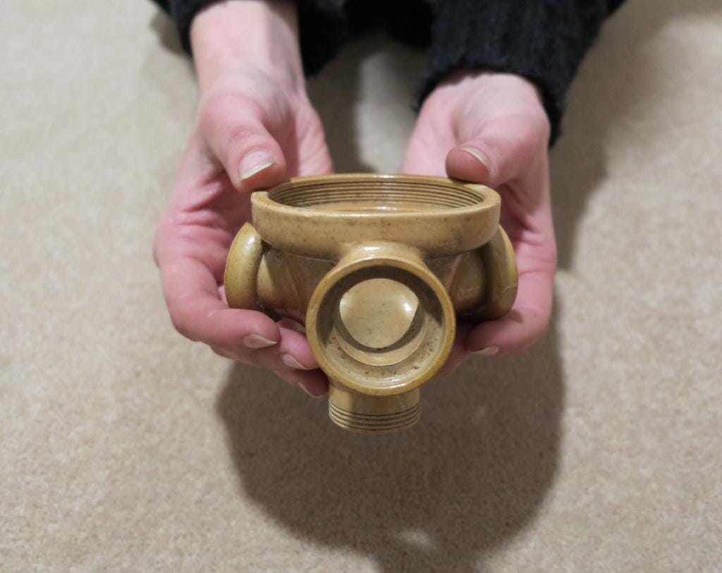 Miniature Access Junction - Underground Clay Pipe  - 7573