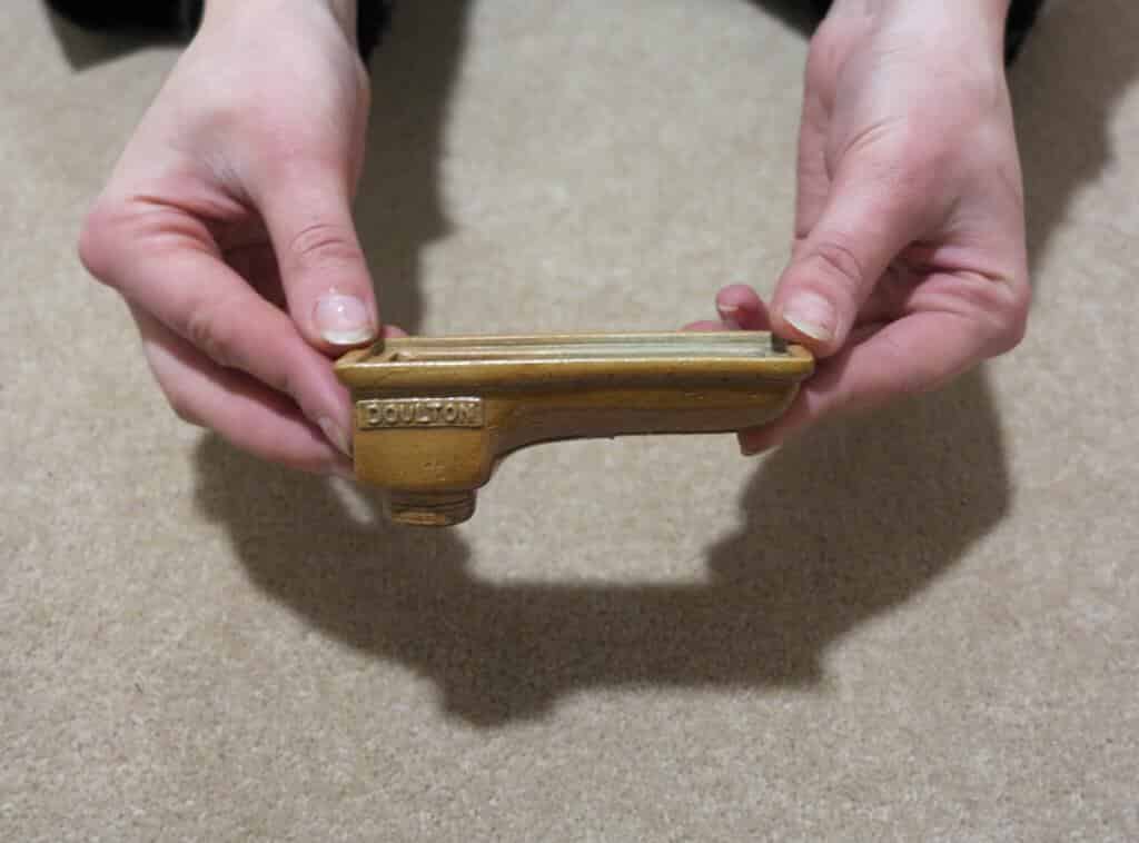 Primary Image - Miniature Doulton Channel Oddment Stop End with Outlet - Underground Clay Pipe