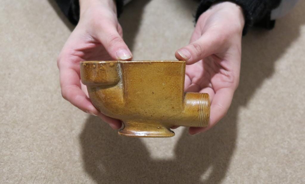Miniature Doulton & Lambeth Rainwater Shoe - Underground Clay Drainage - 7582