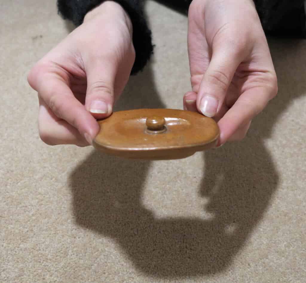 Primary Image - Miniature Ovall Shape Lid Cover - Underground Clay Pipe
