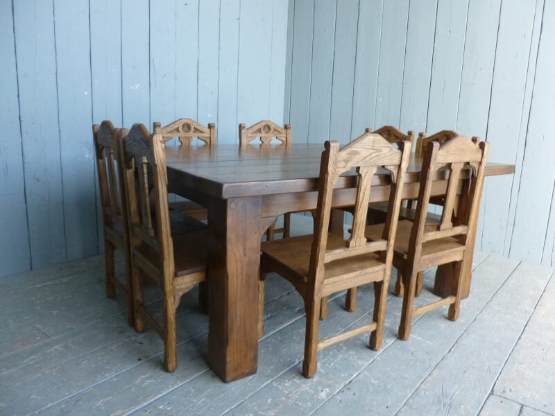 Antique Oak Dining Table - 6570