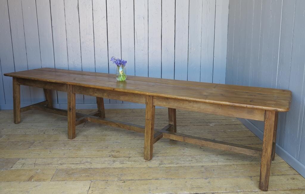 Grand Scale Antique Refectory Table - 7379
