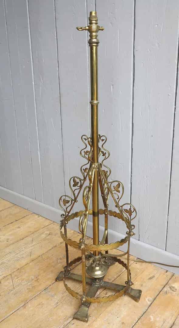 Primary Image - Antique Solid Brass Gothic Standard Lamp