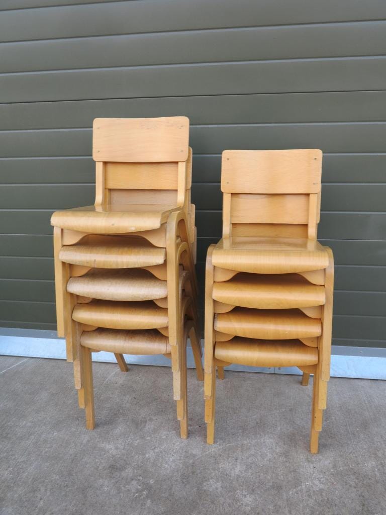 Reclaimed Vintage Stacking Chairs - 7618B