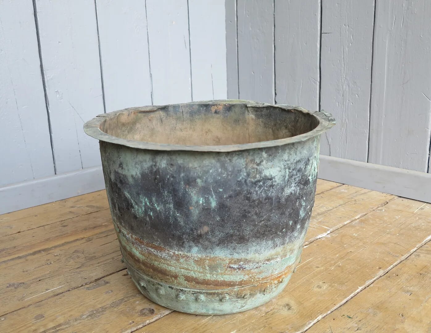 Original Victorian Copper Garden Planter - 7624