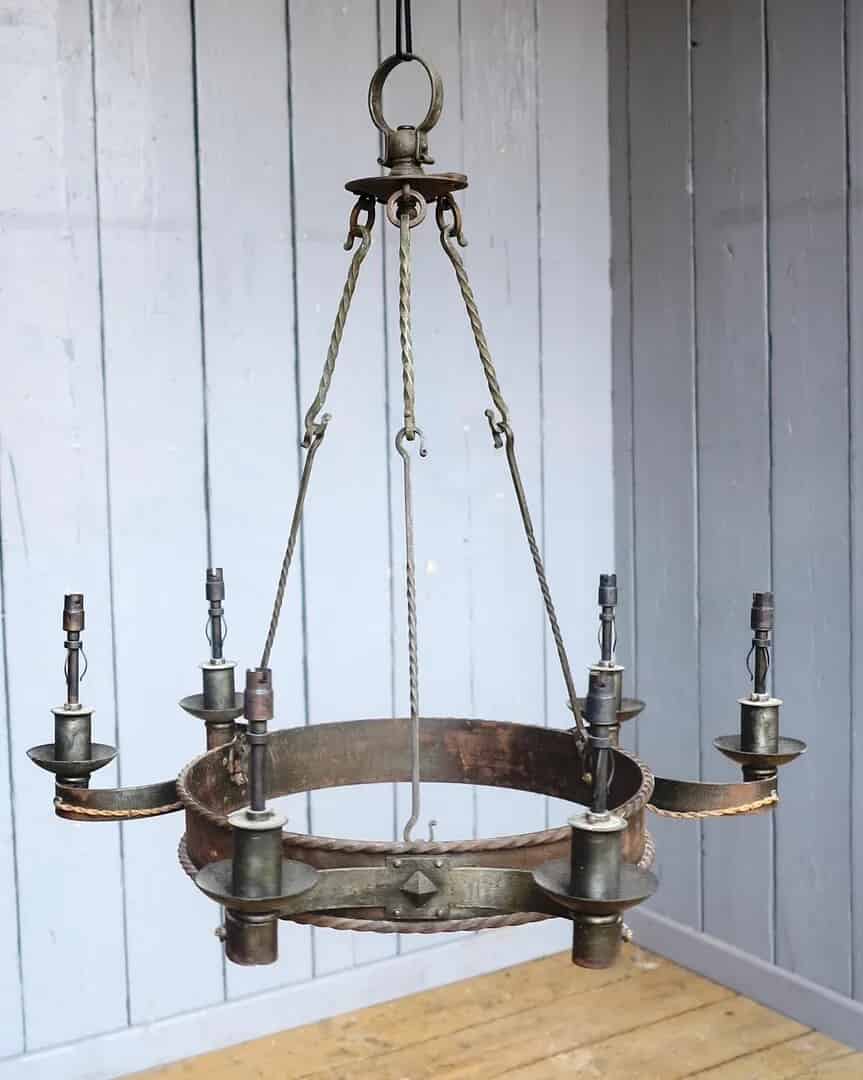 Primary Image - Gothic Hanging Ceiling Light With Twisted Design Supports