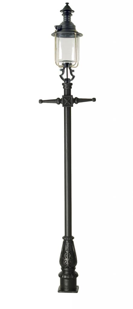 Outdoor Belgravia Black Lantern and Cast Iron Lamp Post - LF1090/L & LF1002
