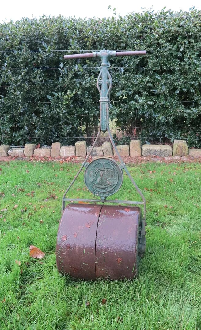 Antique Cast & Wrought Iron Garden Lawn Roller - 7417