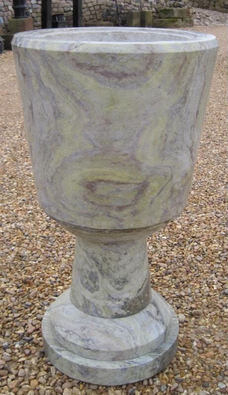 Original Victorian Connemara Marble Church Font - Planter - 4556