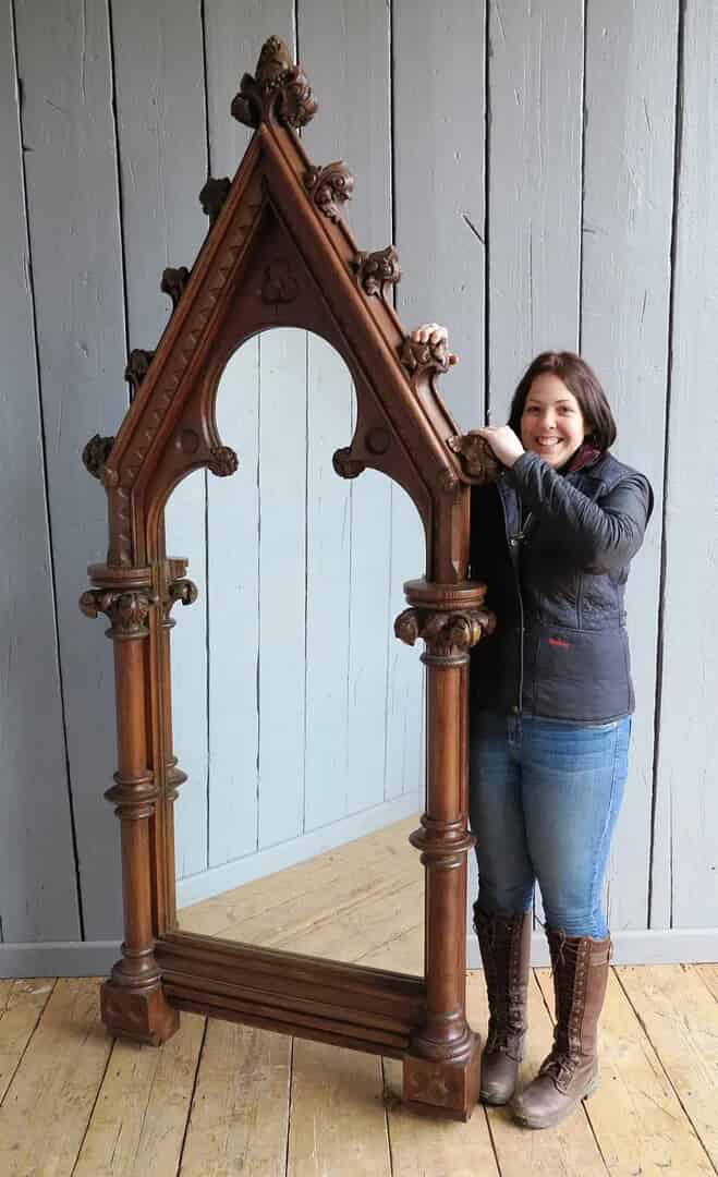 Primary Image - Large Scale Antique Gothic Mirror