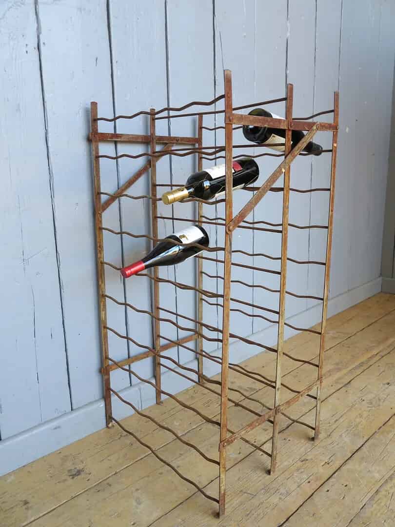 Primary Image - Free Standing Antique Wrought Iron Wine Rack