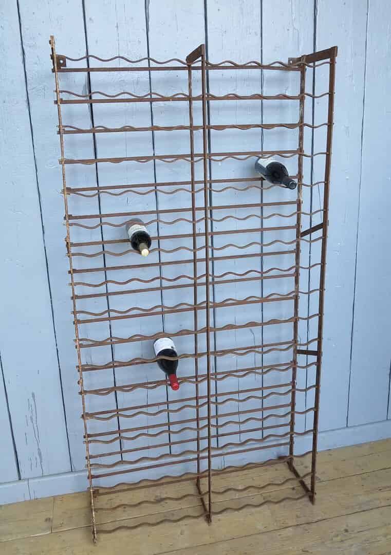 Primary Image - Large Wall Mounted Antique Iron Wine Rack