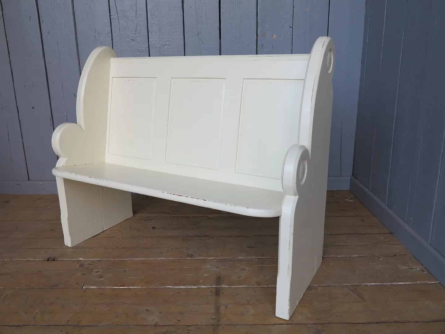 Primary Image - Antique Hand Painted Chapel Pitch Pine Pew